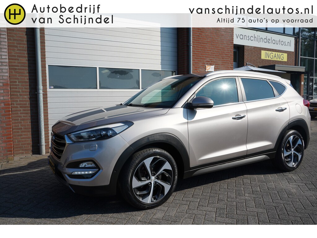 Hyundai Tucson 1.6 T-GDI AWD 177PK PREMIUM TREKHAAK CAMERA STOELVERWARMING V+A NAVIGATIE ECC AIRCO CRUISECONTROL LED 19INCH PDC V+A+ASSIST KEYLESS ENZ...