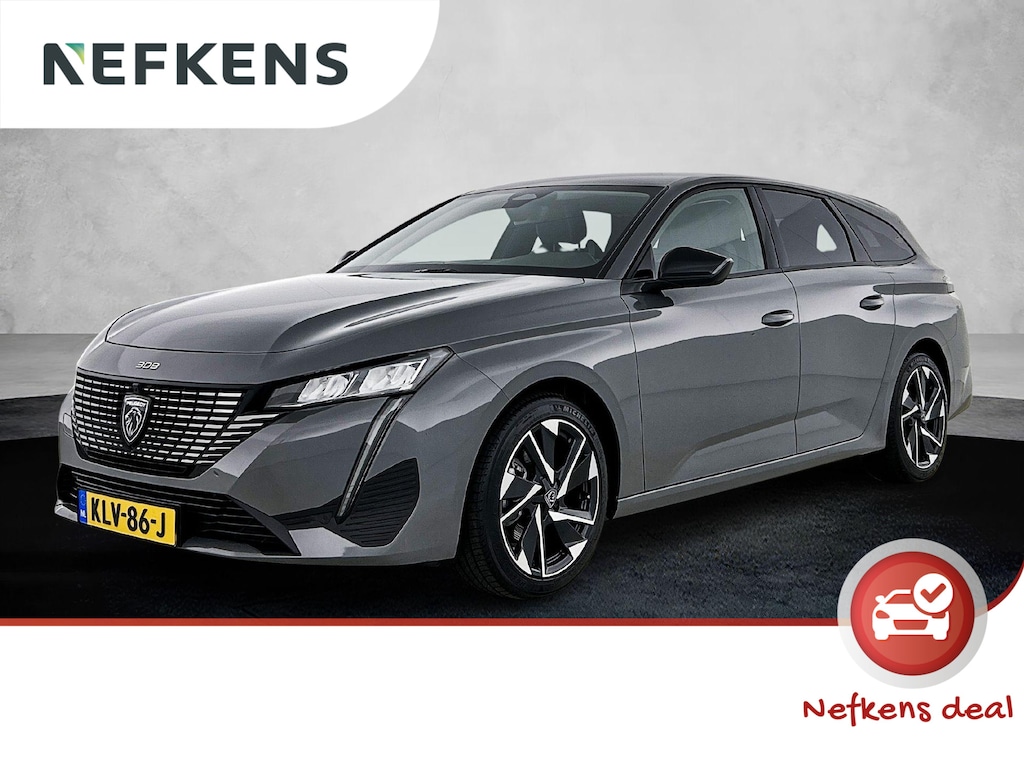 Peugeot 308 SW Allure Hybrid 145pk Automaat | Lage kilometerstand | Navigatie via draadloze Apple Carplay / Android auto | 360° Camera | Climate Control | Adaptieve Cruise Control | Parkeersensoren v+a | Keyless start | Bluetooth | DAB+ radio | Led koplampen | Volledig digitaal instrumentenpaneel | Donker getint glas | 17" lichtmetalen velgen |