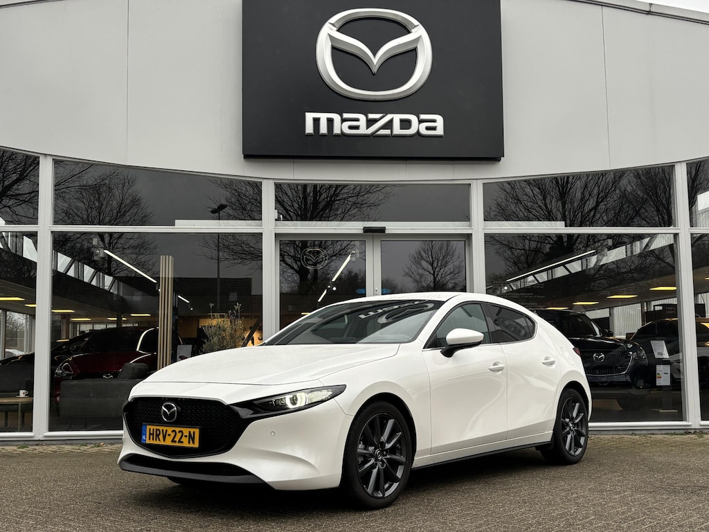 Mazda 3 2.5 e-SkyActiv-G M Hybrid 140 Exclusive-line NL- Auto, Navigatie, Apple Carplay /Android Auto, 360 Camera,  Cruise Controle ad., Stoel verw., Stuur verw., Bose Audio