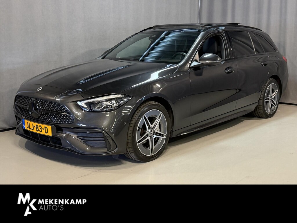 Mercedes-Benz C-klasse Estate 300 e AMG Line 18"/Panoramadak/Trekhaak/LED/Stoelverwarming/Sfeerverlichting/Elektrische klep/Apple Carplay & Android Auto