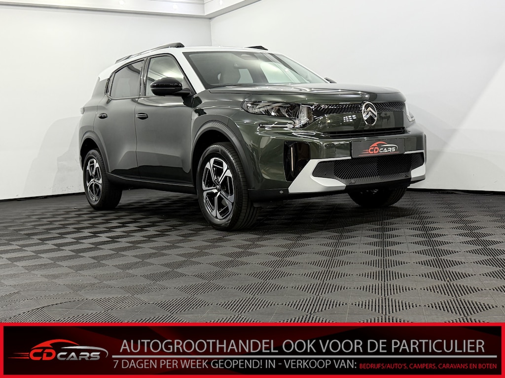 Citroën C3 Aircross 1.2 Hybrid 145pk Max 7p. Camera, Apple carplay, Half leder, 17 Inch velgen, Rijstrook correctie, Cruise control adaptief, 2 Jaar garantie