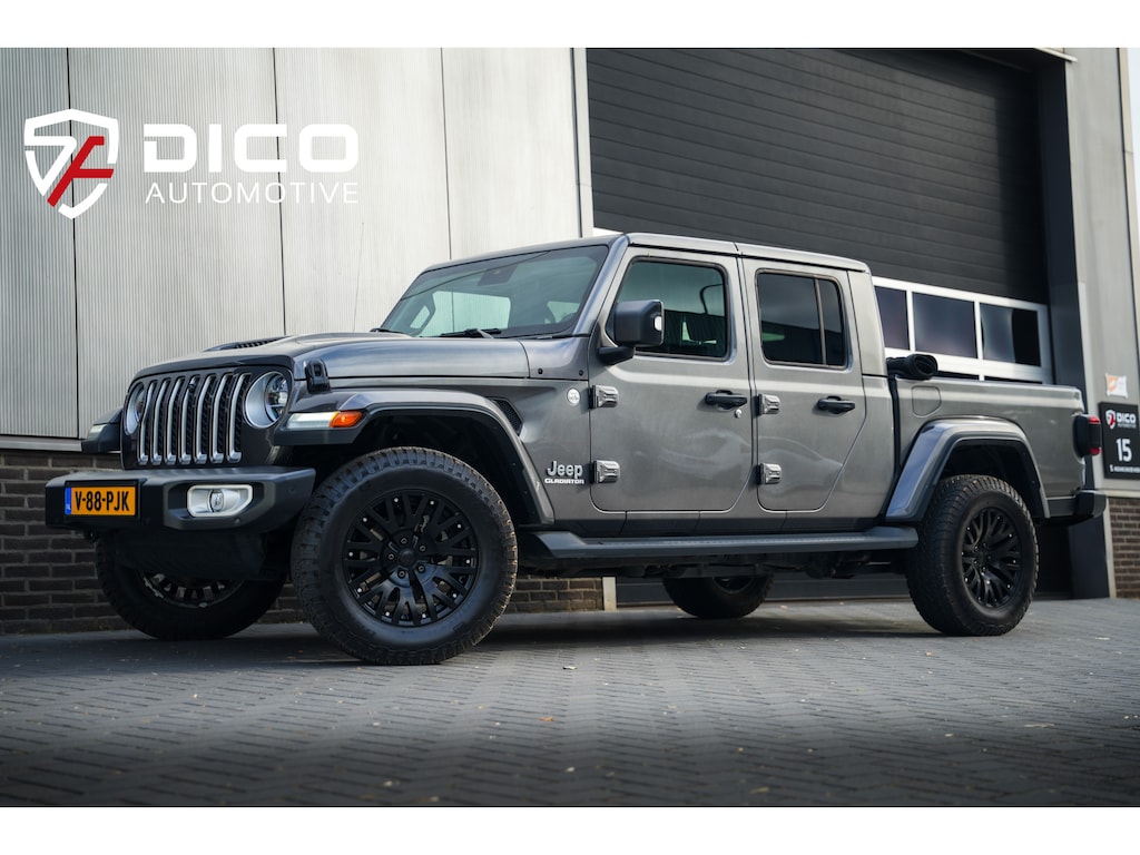 Jeep Gladiator Overland 3.0 CRD 264 pk 4x4 / BTW-auto/ ACC/ Grijs-Kenteken/ Full-Options/ Leder/ Stoel.Verw/ Stuur.Verw/ Keyless/ Camera/ Apple-Carplay/