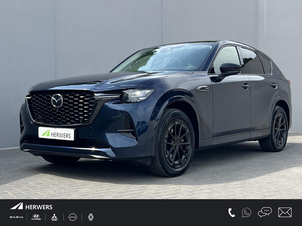Mazda CX-60 2.5 e-SkyActiv PHEV Homura / Leder / 2.500 kg trekgewicht / Camera 360° / Elektrische stoelen, stuur & klep / Stoelventilatie / Stuur-, stoel- & achterbankverwarming / Apple Carplay Android / 19"LM wielen /