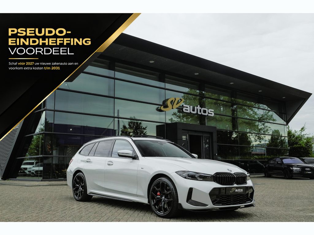 BMW 3-Serie Touring 330e xDrive M-sport M3 stoelen Panoramadak *SOH 98%* Memory *BTW* Black pack NLauto 19" LMV