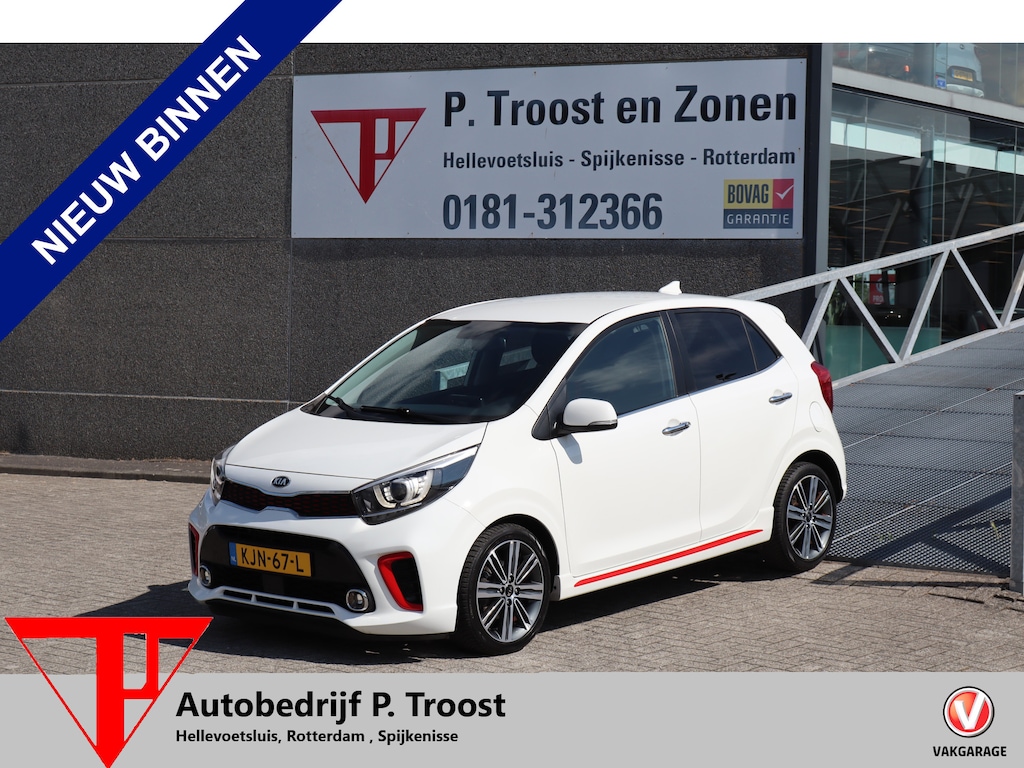Kia Picanto 1.2 CVVT GT Line Automaat! Dealer onderhouden/Stoelverwarming/Stuurverwarming/Achteruitrijcamera/Apple carplay/Keyless/Parkeersensoren/Cruise control/Climate control/Navigatie/Bluetooth/Licht metalen velgen