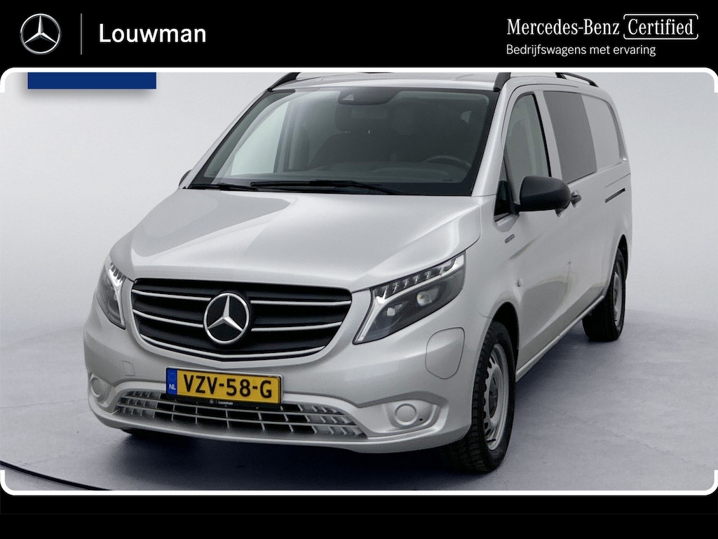 Mercedes-Benz eVito Extra Lang 66 kWh DC 5 persoons 266km WLTP Schuifdeur L+R Camera Navigatie Camera Dubbele cabine