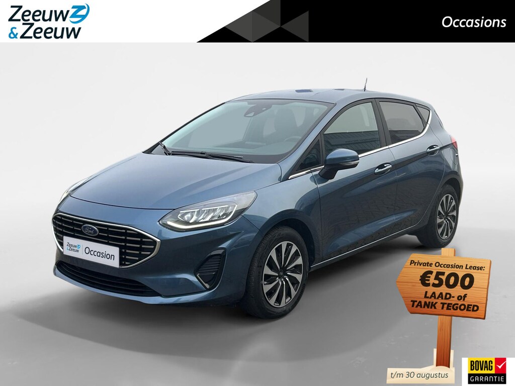 Ford Fiesta 1.0 EcoBoost Titanium 125pk | Stoel- stuur en voorruitverwarming | Navigatie via Apple Carplay & Android auto | Parkeer sensoren