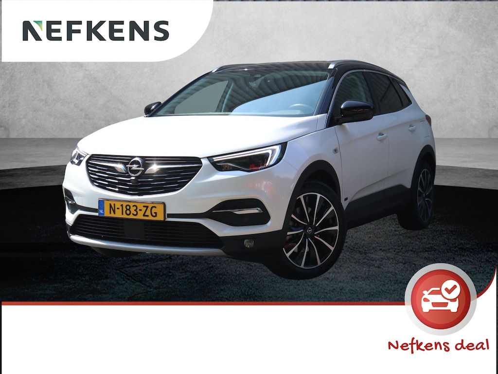 Opel Grandland X 1.6 300pk Hybrid4 Ultimate | Elektrische achterklep | Lederen stoelen met geheugen koeling en verwarming | Camera