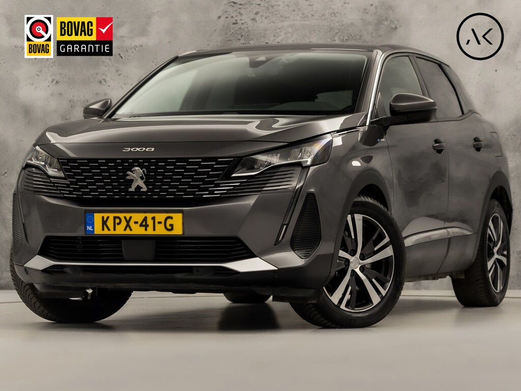 Peugeot 3008 1.6 HYbrid 225 Allure Sport 225Pk Automaat (APPLE CARPLAY, GROOT NAVI, 360 CAMERA, LEDER, KEYLESS, SPORTSTOELEN, GETINT GLAS, LANE ASSIST, NIEUWSTAAT)