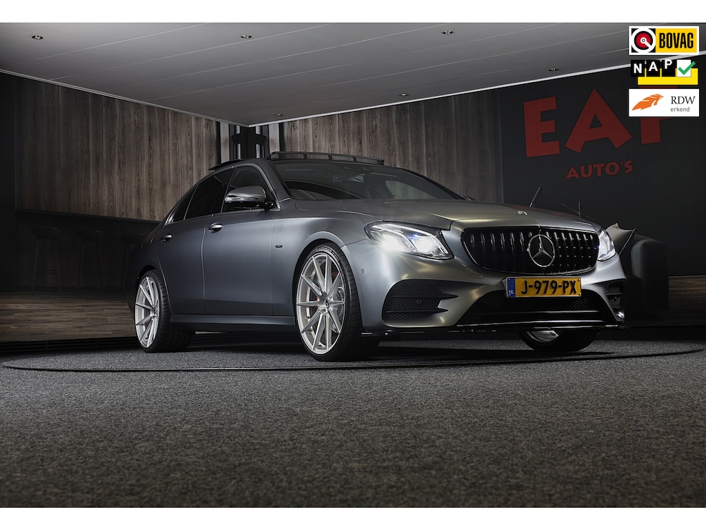 Mercedes-Benz E-klasse 200 AMG Line / Aut / Leder / Burmester / Memory / Elek Stoelen / Dig Cockpit / Open Pano / 21 Inch