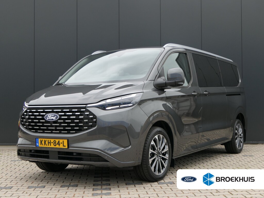 Ford Transit Custom Tourneo 340 2.5 PHEV L2H1 Titanium X Luxury | Panoramadak | Leder | 360 Camera | Trekhaak | Stoelverwarming | Keyless | 8-Persoons | Adaptive LED