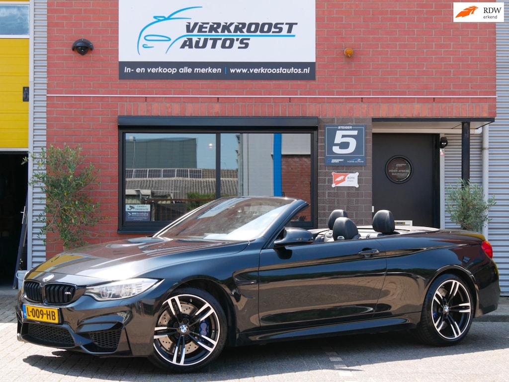 BMW M4 4-serie Cabrio dealer onderhouden. memory. h&k. carbon trim.