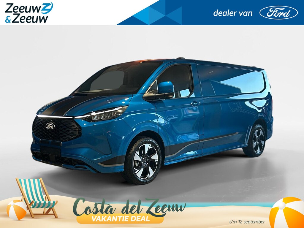 Ford E-Transit Custom 340 L2H1 Sport 71 kWh 218pk | 0,99% rente | Nieuw te bestellen | LFP accu