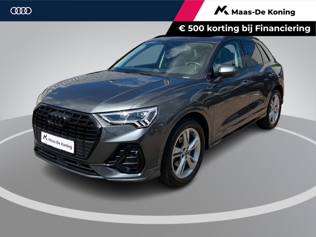 Audi Q3 35TFSI 150PK S-Line · Camera · Trekhaak · Panoramadak · Stoelverwarming · Apple/Android Car Play · Dodehoeksensoren ·