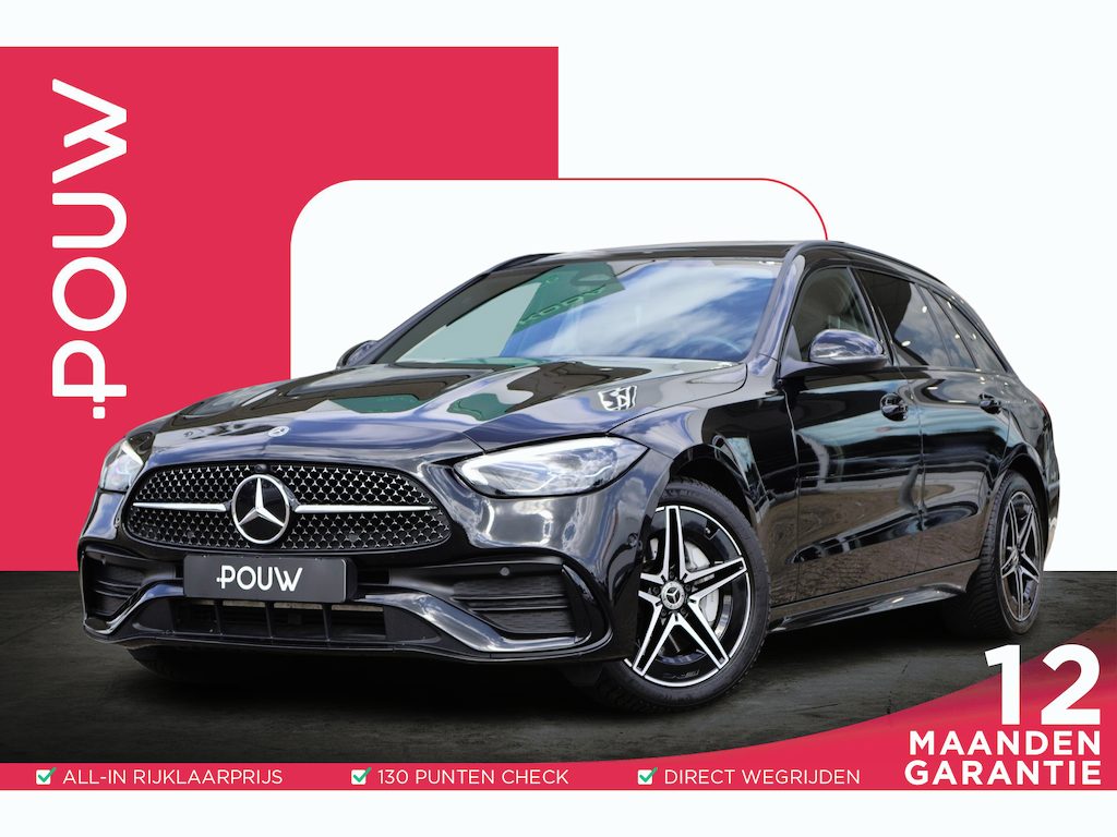 Mercedes-Benz C-klasse Estate 300e 313pk AMG Line | SoH 97% | Panoramadak | Trekhaak | Apple Carplay | Camera | Stoelverwarming
