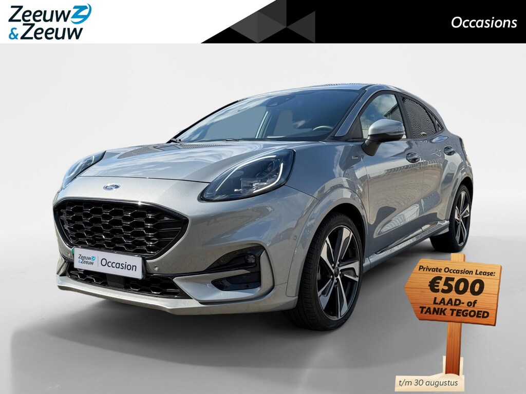 Ford Puma 1.0 EcoBoost Hybrid ST-Line X | Automaat | Trekhaak | Parkeersensoren voor en achter | Achteruitrijcamera | Adapt. Cruise control | BLIS | B&O | Draadloos opladen mobiel | 19" lichtmetalen velgen | Navigatie | Apple carplay & Android auto | Bovag garantie |