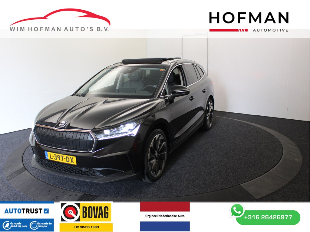 Skoda Enyaq iV 80 Sport+ Comf + Warmtepomp EL Trekh+aKlep Vol Leder Pano Camera