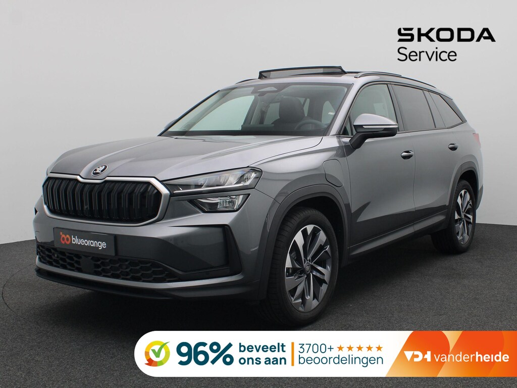 Skoda Kodiaq 1.5 TSI PHEV Business Edition Plus 204PK DSG Pano-Schuifdak, Trekhaak, 19` LM Velgen, Stoelverwarming, Keyless, Virtual Pedal, Navi, Side Assist, Stuurwielverwarming, Memorystoel