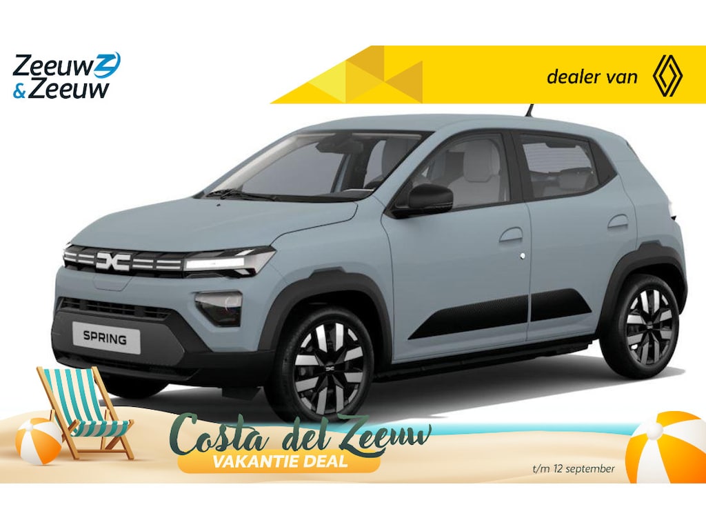 Dacia Spring Expression 70 24.3 kWh Nu met € 1.400,- voorraadkorting | inclusief gratis 5 jaar garantie tot 100.000km t.w.v. € 290,- | ACHTERUITRIJCAMERA | PACK TECHNO | DC Lader