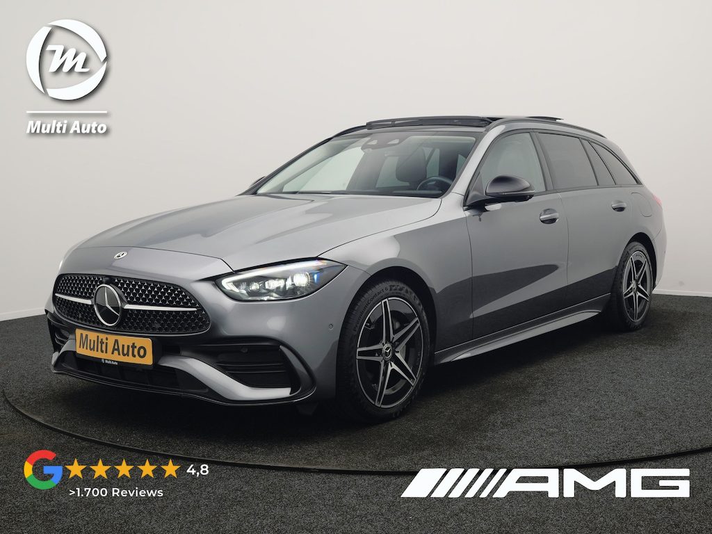 Mercedes-Benz C-klasse Estate 300 e AMG Line PHEV Long Range 313pk Dealer O.H | Trekhaak Af Fabriek | Panodak | Alcatara Sportstoelen Memory & Verwarmd | 360 Camera | Adaptive Cruise | Digital LED | BLIS | Sfeerverlichting | Apple Carplay | Virtual | Navigatie | DAB | 18"L.M | Plug In Hybrid |