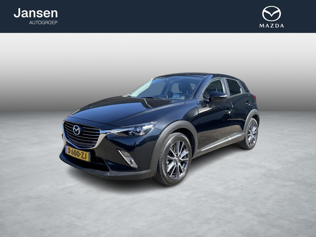 Mazda CX-3 2.0 SkyActiv-G 120 TS+ , Automaat, Trekhaak, Half Leder, Camera, Cruise, Clima, Navi, Stoelverwarming, HUD, PDC, LKA