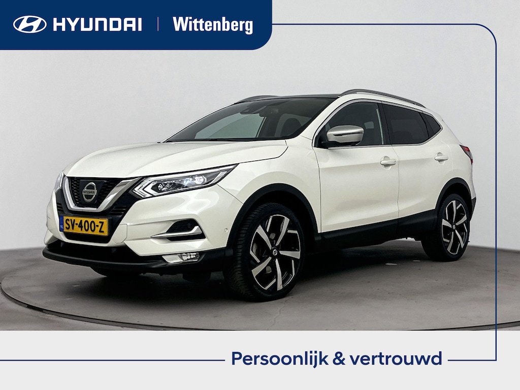 Nissan Qashqai 1.2 Tekna + | Trekhaak | Pano | 19'' LMV | 360° camera | Clima | Cruise | Navi | Radio |