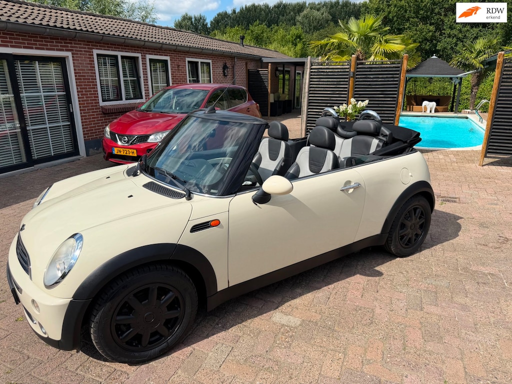 MINI Cooper Cabrio 1.6 nieuwe apk 7-2027 recaro leer stoelen