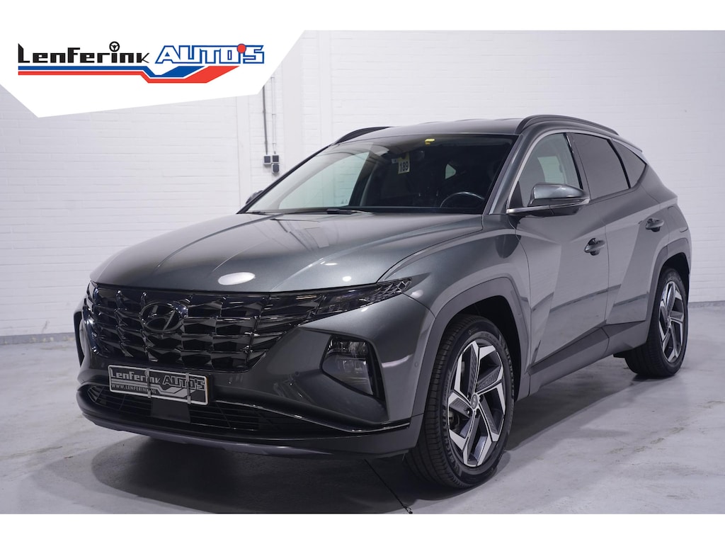 Hyundai Tucson 1.6 T-GDI HEV Premium 1e eign. NAP Navigatie DAB ACC ECC Bleutooth stoel/stuur verwarming/ventilatie in voorstoelen Apple-carplay 360 camera lederen bekleding lane-assist electr.achterklep 19"-lmv PDCv+a