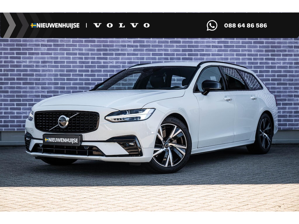 Volvo V90 2.0 B4 R-Design | Harman Kardon Audio | Achteruitrijcamera | Parkeersensoren | Keyless Entry | Elektrische Achterklep | Elektrisch Verstelbare Voorstoelen | Stoelverwarming | Navigatie | Apple Carplay | Android Auto