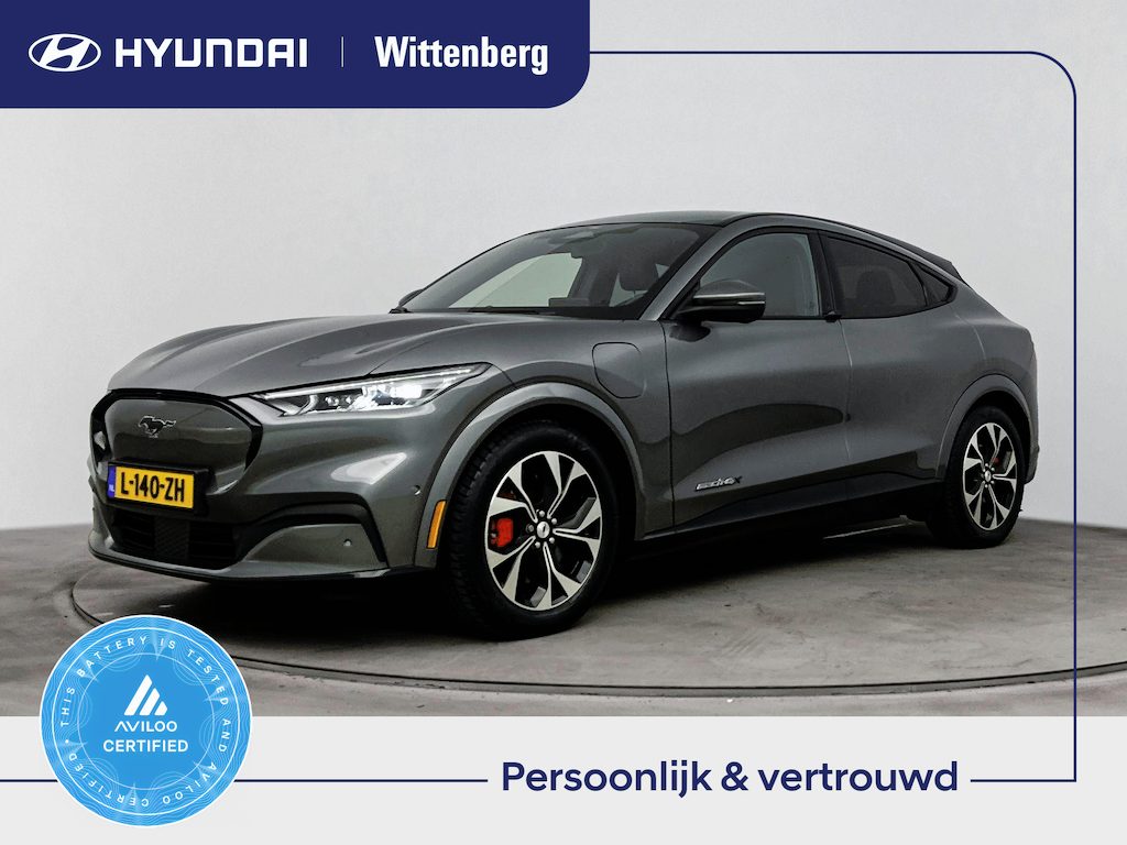 Ford Mustang Mach-E Extended First Edition AWD 98 kWh | 94,5% SOH | 337pk | WLTP 540km | Leer | Stoel + stuurverwarming | Trekhaak | 360 Camera | Memory |