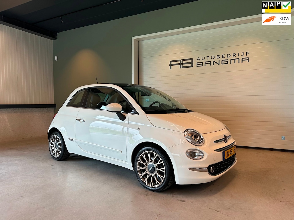 Fiat 500 0.9 TwinAir TURBO AUTOMAAT LOUNGE-uitv|LM-VELGEN|AIRCO|NAVIGATIE|BLUETOOTH|ISOFIX|USB+AUX|nweAPK+O.H.BEURT BIJ AFLEVERING