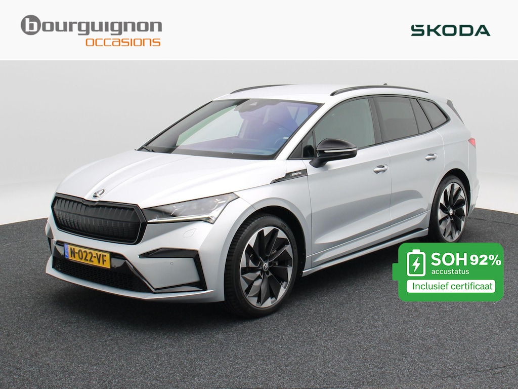 Skoda Enyaq iV 80 Sportline 204 Pk | Stoel/Stuur Verwarming | Achterbank Verwarmd | Cruise Control | Camera | Alacantara | CarPlay | 21 Inch