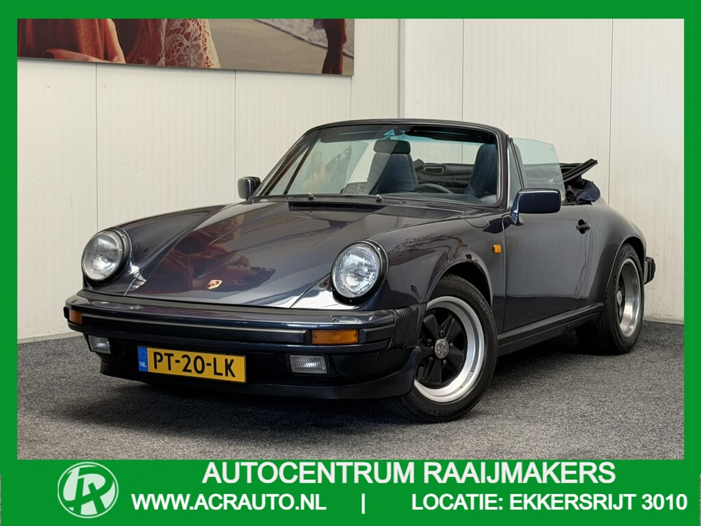 Porsche 911 CABRIO 3.2 NL AUTO LEDER ELEKTRISCH BEDIENBARE KAP RADIO/CD MISTLAMPEN VOOR 16" LICHTMETALEN VELGEN ZEER UNIEK !!