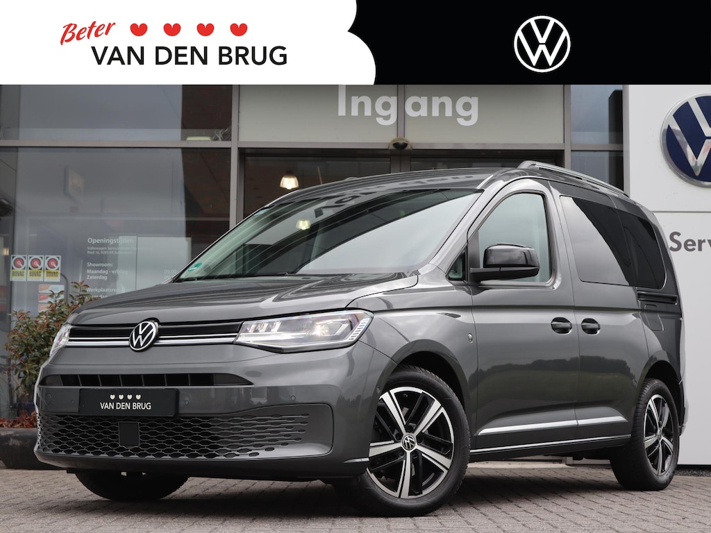 Volkswagen Caddy 1.5 TSI 114 pk DSG Style 5p | Trekhaak | Navigatie | Camera | LED | Climate Control | App Connect | Stoelverwarming | ACC | ergo Active Stoel | Dodehoek Sensor | 17'' LM | Soft close |
