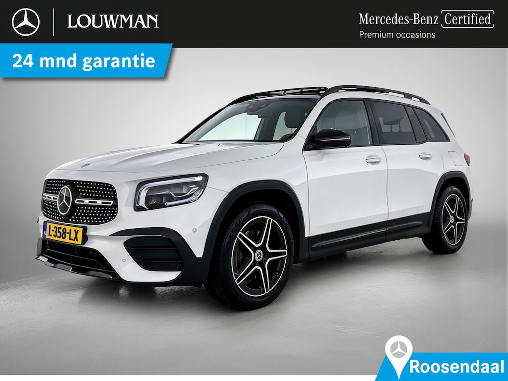 Mercedes-Benz GLB 200 AMG Nightpakket | Panoramadak | Trekhaak | Distronic | Memory | Keyless Go | CarPlay | Sfeerverlichting | Inclusief 24 maanden Mercedes-Benz Certified garantie voor Europa.