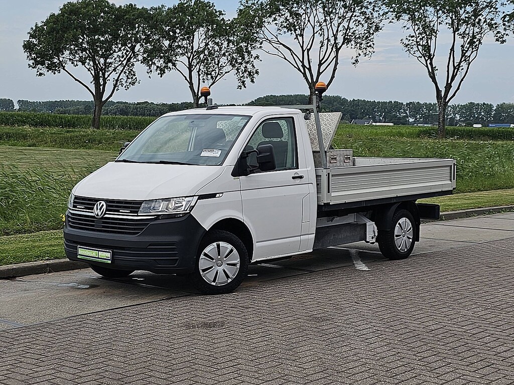 Volkswagen Transporter 2.0 TDI L2H1 28 L2 Open-Laadbak T6.1 Airco 150Pk Euro6 Lange-Wielbasis Pick-up Trekhaak