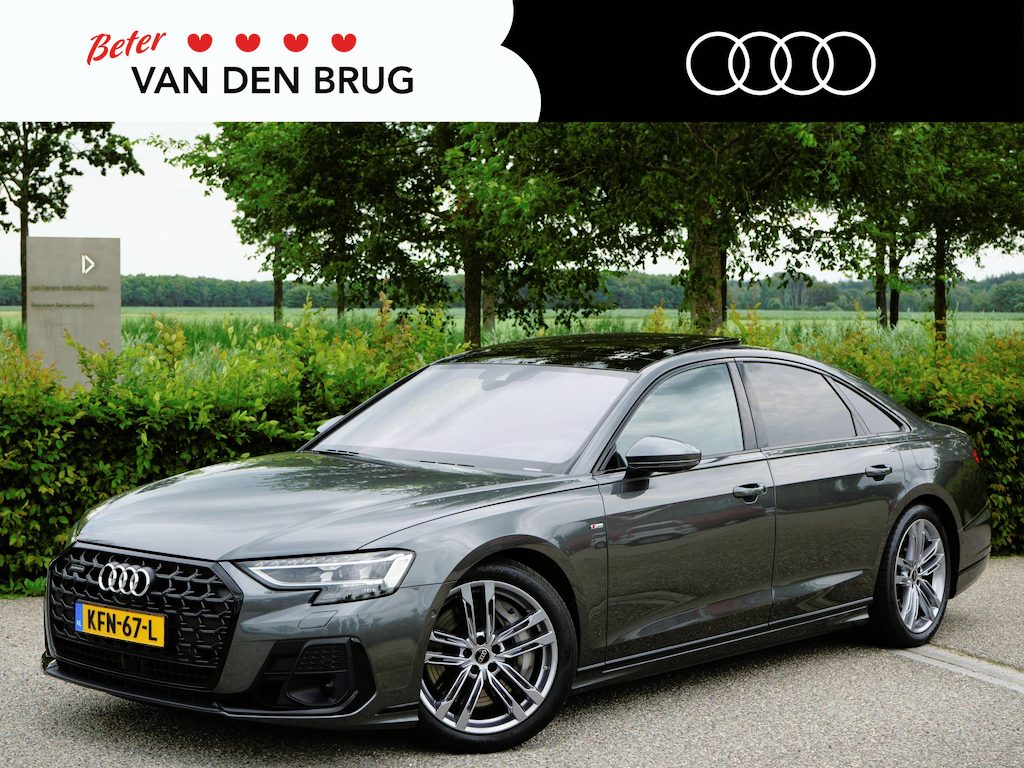 Audi A8 S-Line 60 TFSI e 462 PK QUATTRO | Vierwielbesturing | Panoramadak | Softclose | Head-Up | Bang & Olufsen | Digitale Matrix LED |