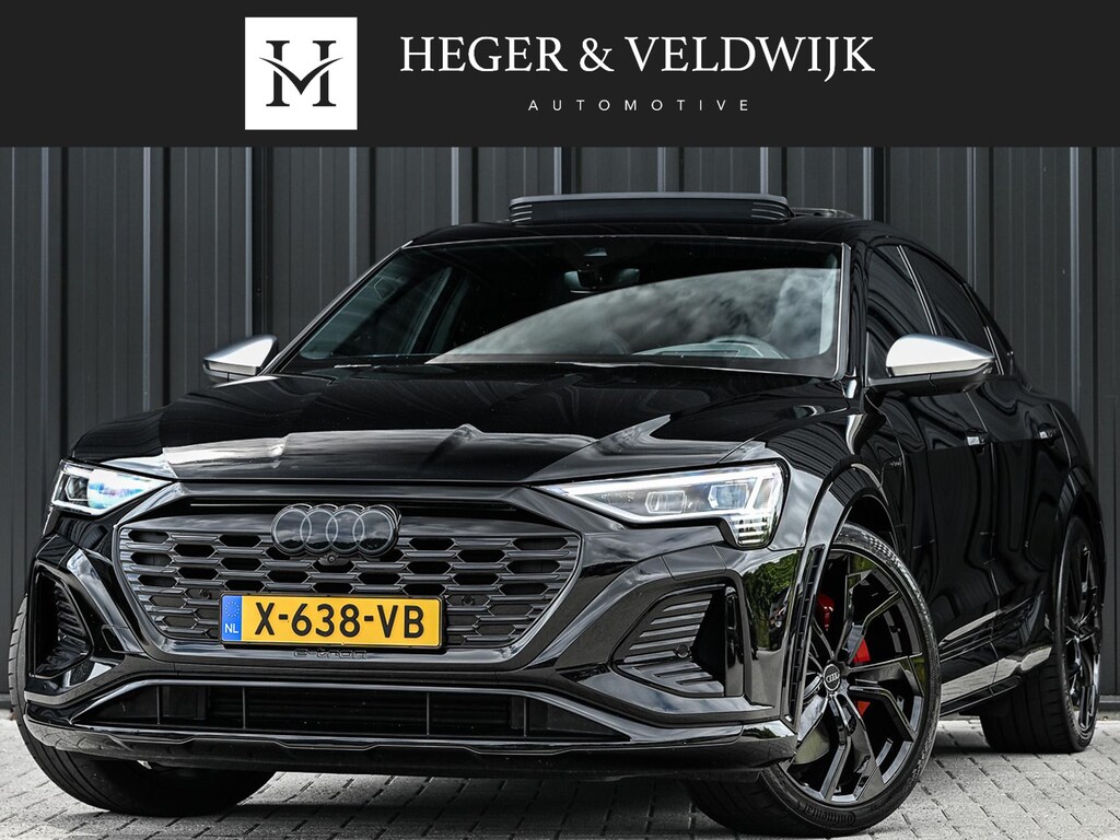 Audi Q8 Sportback e-tron S quattro SQ8 115 kWh /503PK | NL-Auto | 1ste Eigenaar | Panoramadak | B&O | HUD | 360 Camera | Carbon Interieur | Adaptive Cruise | Stoelverwarming V+A | Luchtvering | Stuurverwarming | Memory Seats | Ambiance Interieur |