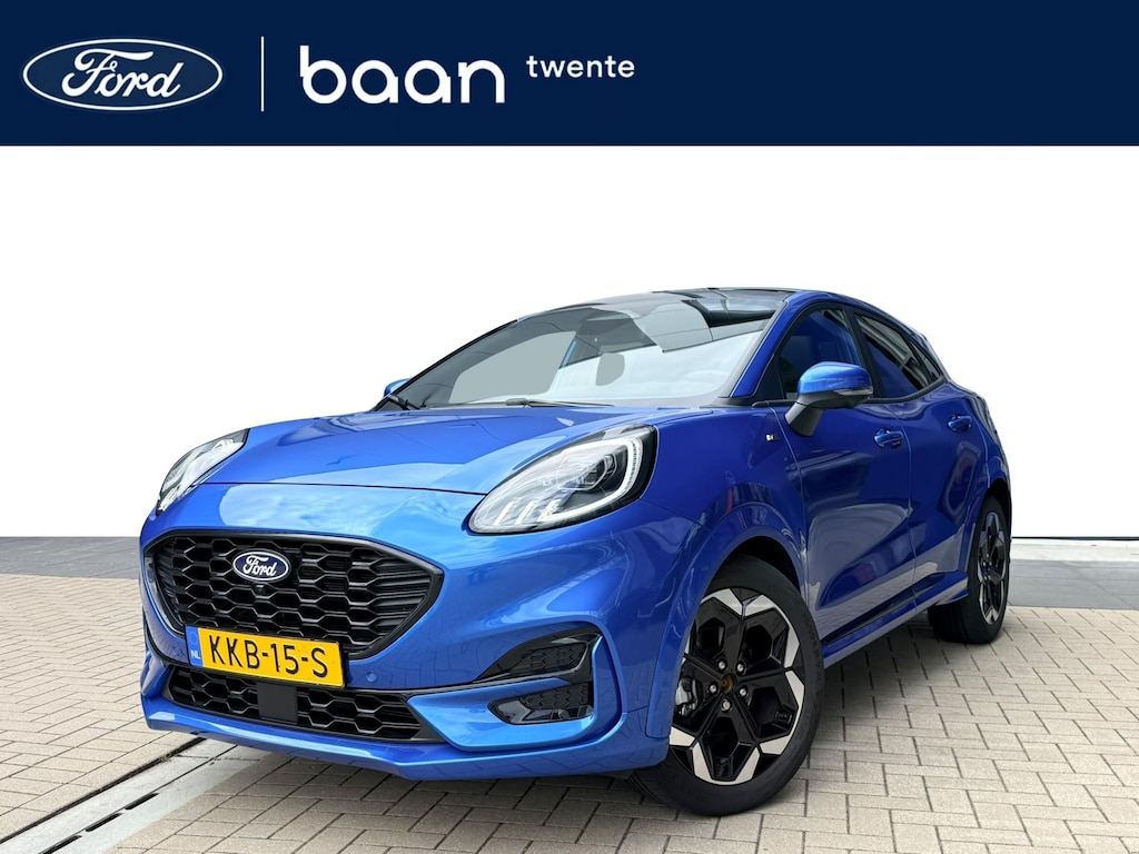 Ford Puma 1.0 Turbo 125pk Mild Hybride ST-Line X | panoramadak | winterpack | blis | 360 camera | adaptieve led koplampen | adaptieve cruise. | uit voorraad leverbaar | desert island blue