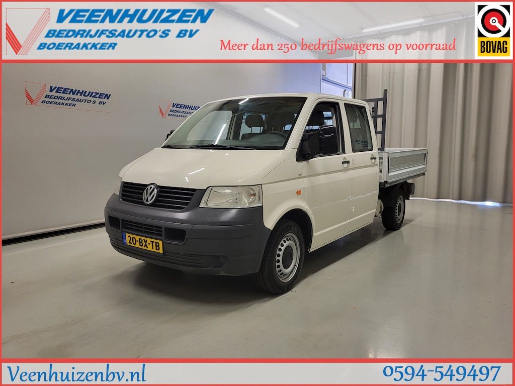 Volkswagen Transporter 1.9TDI L2/H1 Pick-up Dubbel Cabine Apk tot 05-2027!