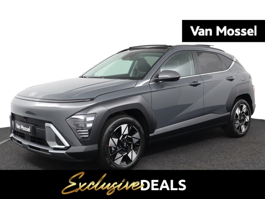Hyundai Kona 1.6 GDI HEV Premium Sky | Lederen Bekleding | Apple Carplay/Android Auto | Voor- en Achter stoelen Verwarmd | Blind-spot Collission Assist |  Schuif- / Kanteldak | ACTIEPRIJS, VRAAG NAAR DE VOORWAARDEN |