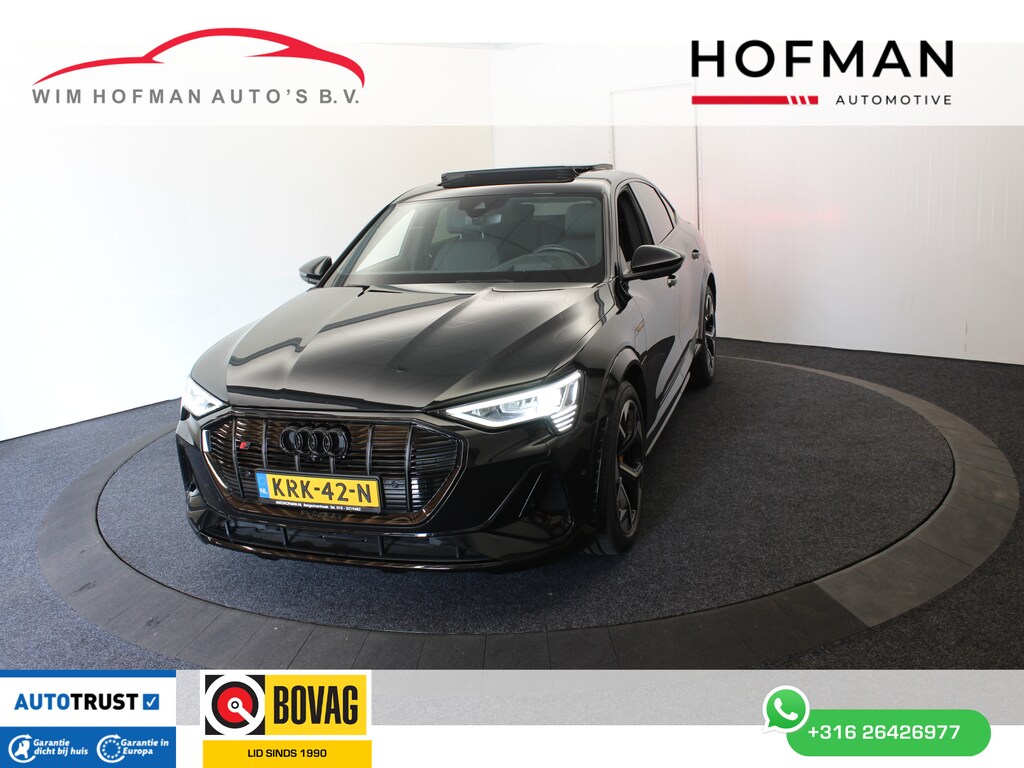 Audi e-tron Sportback S quattro 95 kWh 504 pk Pano 360°Cam Dodeh det Stoel koeling Head up El-a-klep Memory Seat