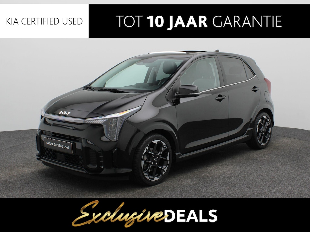 Kia Picanto 1.0 DPI GT-Line Automaat | Leder | Stoelverwarming | Open Dak | Keyless | Camera | Navi | Clima | Cruise | LM Velgen 16"