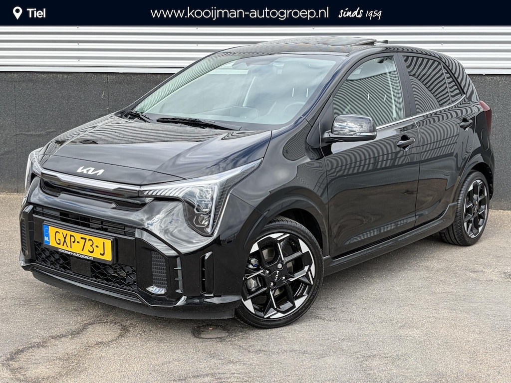 Kia Picanto 1.0 DPI GT-Line Automaat, Nieuw geleverd, NL-auto, Schuif/kanteldak, Stoel- & Stuurwielverwarming, Lederen bekleding, LMV, LED