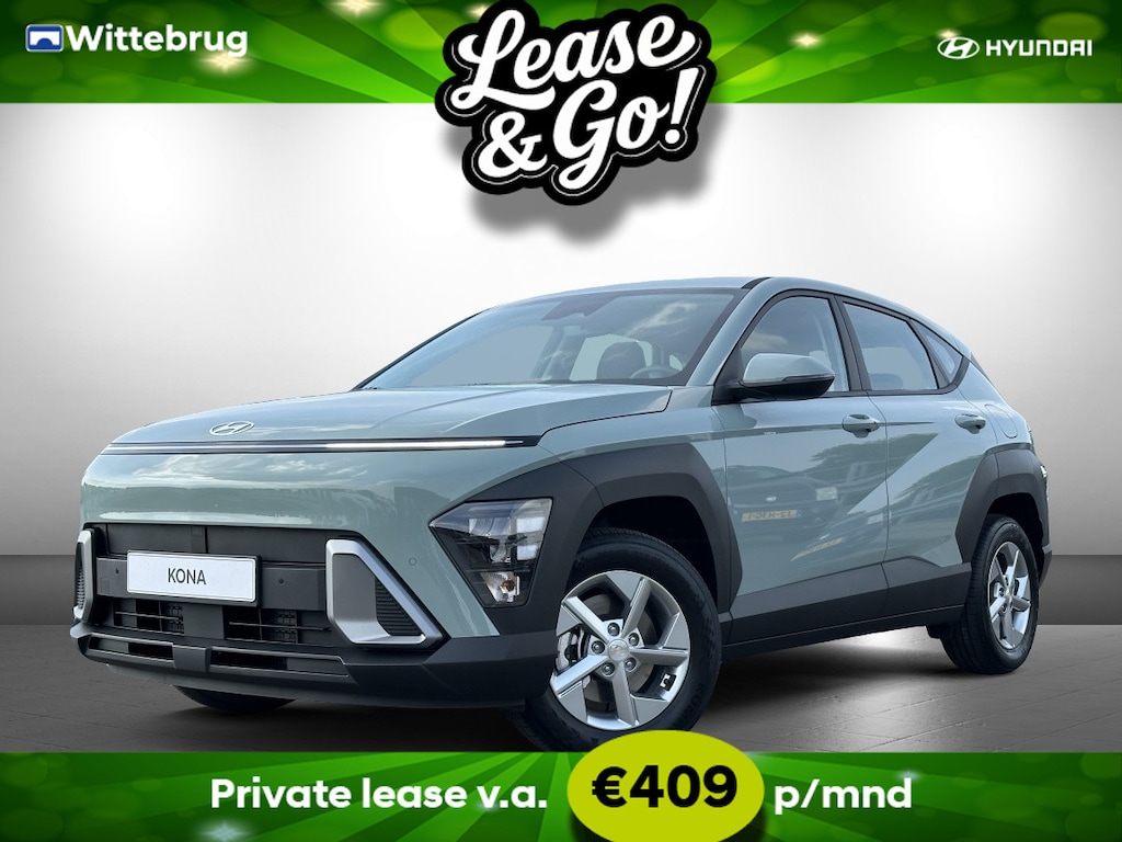 Hyundai Kona 1.6 GDI HEV E-Motion Full Hybride Automaat met Navigatie, Climate Control en Camera Private lease een KONA Hybrid al vanaf € 409 p/m!