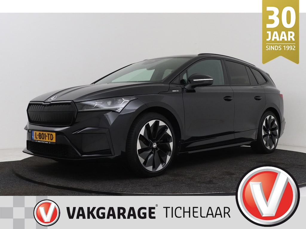 Skoda Enyaq iV 60 Sportline | SOH 93%! | Wegklap. Trekhaak | Org. NL | Dealer onderhouden | CarPlay | Stuurverwarming | PDC |
