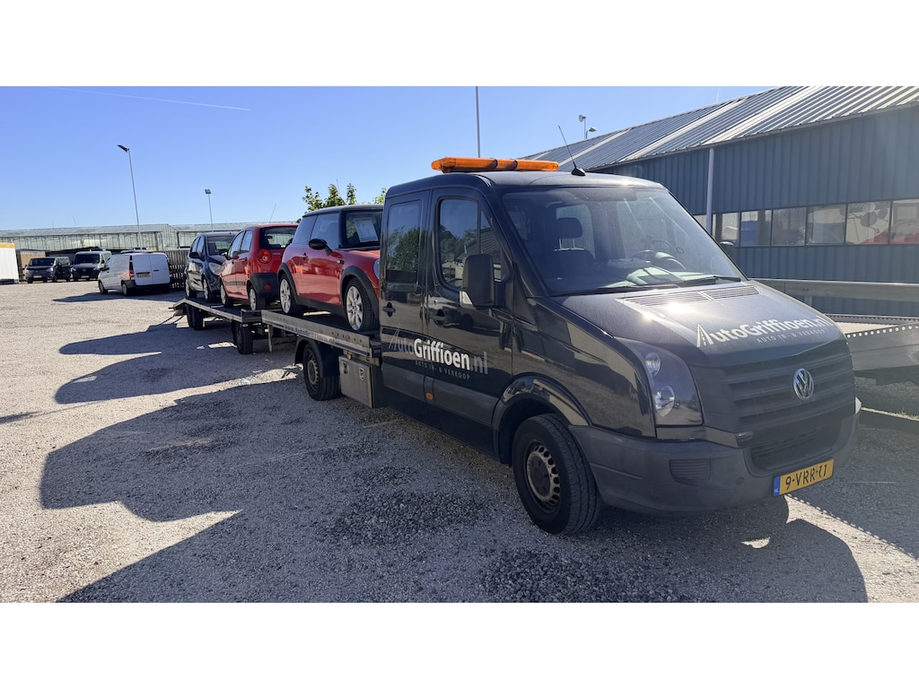 Volkswagen Crafter + Witteveen autotransporter 46 2.0 TDI L3H1 + Witteveen schamelaswagen 3-auto's vervoeren met BE-rijbewijs en 5-zitplaatsen