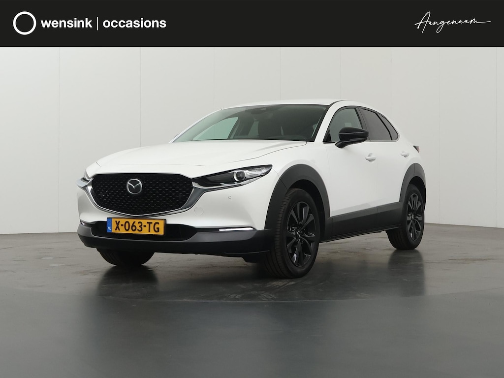 Mazda CX-30 2.0 e-SkyActiv-G M Hybrid Sportive | Afneembare Trekhaak | Cruise Control Adaptief | Dodehoekdetectie | HUD | Apple Carplay/Android Auto | Elek. Achterklep | Stoelverwarming | Keyless Entry/Go |