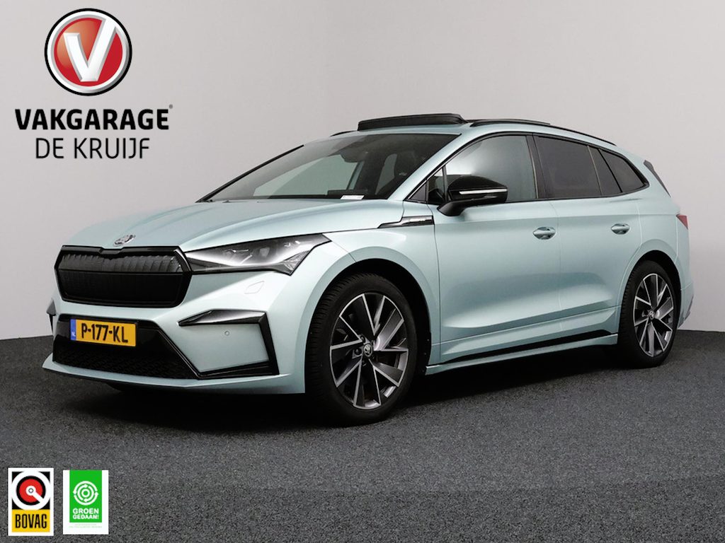 Skoda Enyaq iV 80 Sportline SOH 93.3% | Panoramadak | Trekhaak | Crystal Lighting!