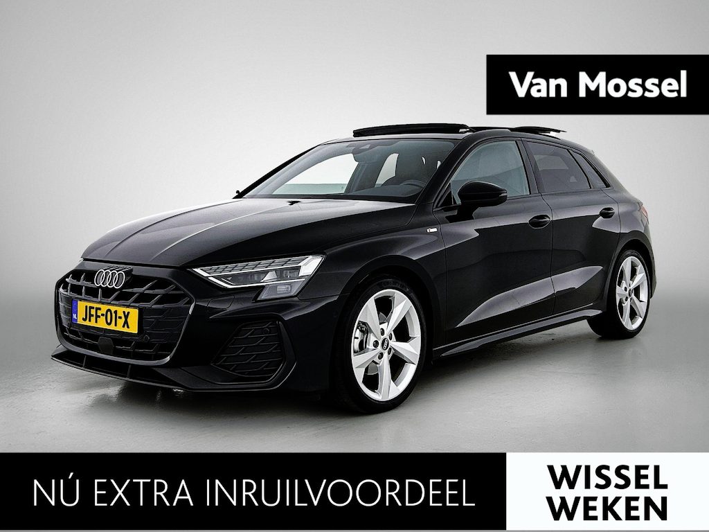 Audi A3 Sportback 35 TFSI S edition | 2x S-LINE | Panoramadak | SONOS | Matrix | Sfeerverlichting | Stoelverwarming | Virtual Cockpit | Apple Carplay / Android Auto | Cruise Control | Climate Control | 18" Lichtmetalen Velgen |